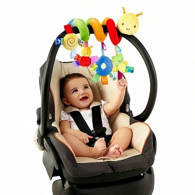 BABY STROLLER CRIB Car Seat SPIRAL Plush INTERACTIVE TOY Rattle