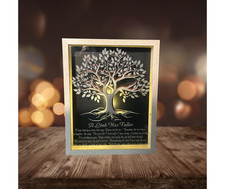 Personalized Lighted Engraved Memorial Shadow Box Gift For Loved One