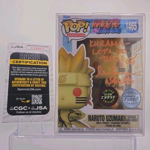 Funko Pop! Naruto #1465 CHASE DUAL SIGNED: Maile Flanagan/Paul St. Peter (JSA)