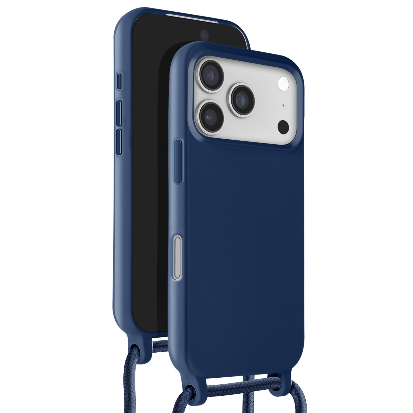 Coque iPhone 17 Pro avec cordon bleu pour ne plus perdre votre mobile