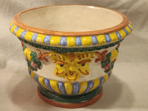 Mid Century Majolica Planter Pot Italy - Picture 3 of 18