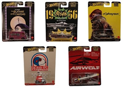 Hot Wheels Premium Snoopy Batman Airwolf Acioncars Autos Hubschrauber, Auswahl