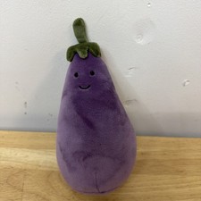 Jellycat Amuseables Eggplant Plush Purple Fruit Vegetable London Soft Toy 7