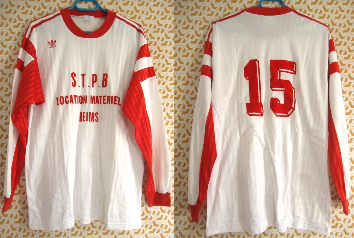 Maillot Vintage Uhlsport Saint-Malo #9 – Blanc/rouge, Homme XL, Porté