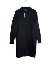 Simple by Suzanne Betro Women's Black Long Sleeve Sweater Dress NWT Size Large