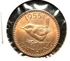 Creat Britain 1955 farthing KM 895 Unc