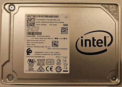 Intel Pro 5450S 256GB 2.5'' SATA SSD (SSDSC2KF256G8) w/ Dell Bracket Tested