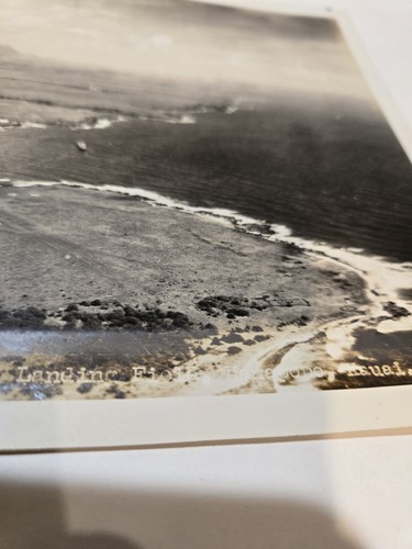 1928 Hawaii Aerial Photo - Landing Field Hana Pono Kauai T.H. ~7x9.5" Vintage - Picture 7 of 9