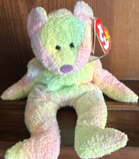 Ty Beanie Babies Groovy Bear Rainbow Plush Retired 1999 