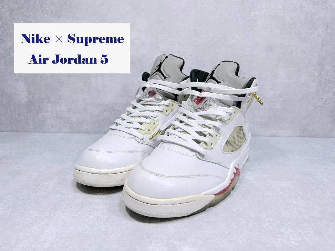 Supreme x Air Jordan 5 Retro White for Sale | Authenticity