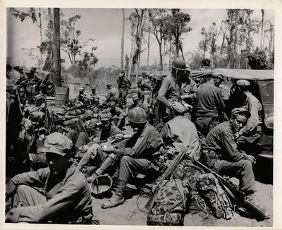 World War 2 Official US Navy Photo 1944 Morotai Island Invasion