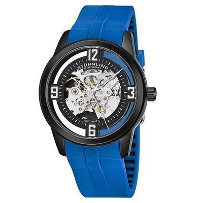 Legacy Blue/Black Rubber | Skeleton Dial Wristwatch 877C.05