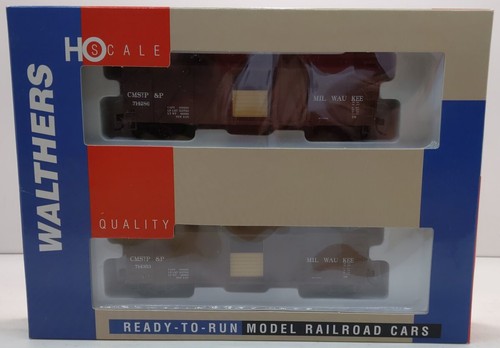 Walthers 932-22124 HO Milwaukee Road 40' vagones de madera con puertas de grano (paquete de 2) | Condition: Used