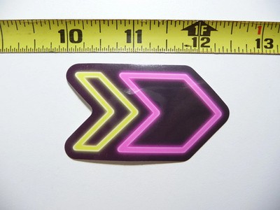 NEON SMALL STICKER DECAL ARROW POINT DIRECTION POINT FUNNY FUNNY