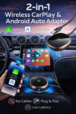 Wireless CarPlay  Android Auto Adapter   Plug  Play 2-in-1 Dongle