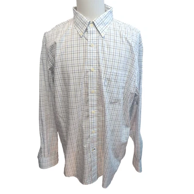 Chemise Nautica Blanc Carreaux Bleu Noir 2XL Coton Vintage XXL - Photo 1/4