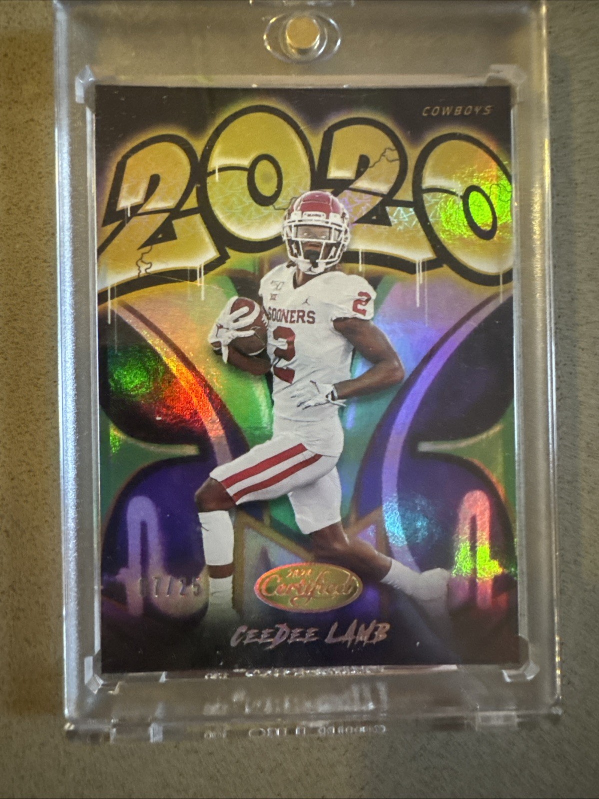 2020 Panini Certified 2020 CeeDee Lamb #2020 -CL Mirror Gold /25 (RC)
