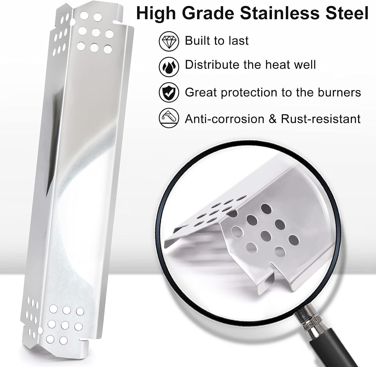 Kit 5 Pezzi Griglia Piastre E Bruciatori In Acciaio Inox Per Barbecue Nexgrill Kenmore Members Mark