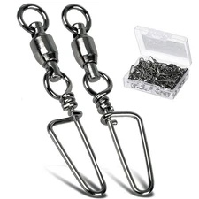 Saltwater Connector Fishing Snap Swivel High Strength Snaps Swivel Freshwater...