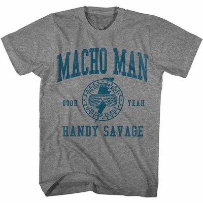 Macho Man - Collegiate - American Classics - Solid Gray Adult Short Sleeve T-Shi