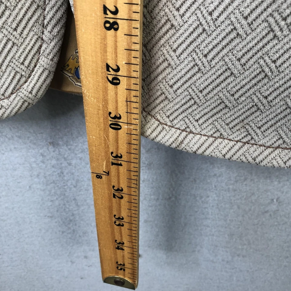 Blazer vintage Oleg Cassini para hombre 40R beige texturizado gamuza occidental yugo EE. UU. AÑOS 70 Foto 4 de 4