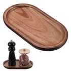 Grevosea Oval Wooden Serving Tray, Cracker Tray Small Wood Platter for Food