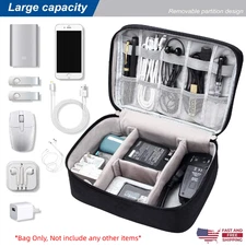 Travel Cable Bag Organizer Charger Storage Electronic USB Case Cord Accessories✅