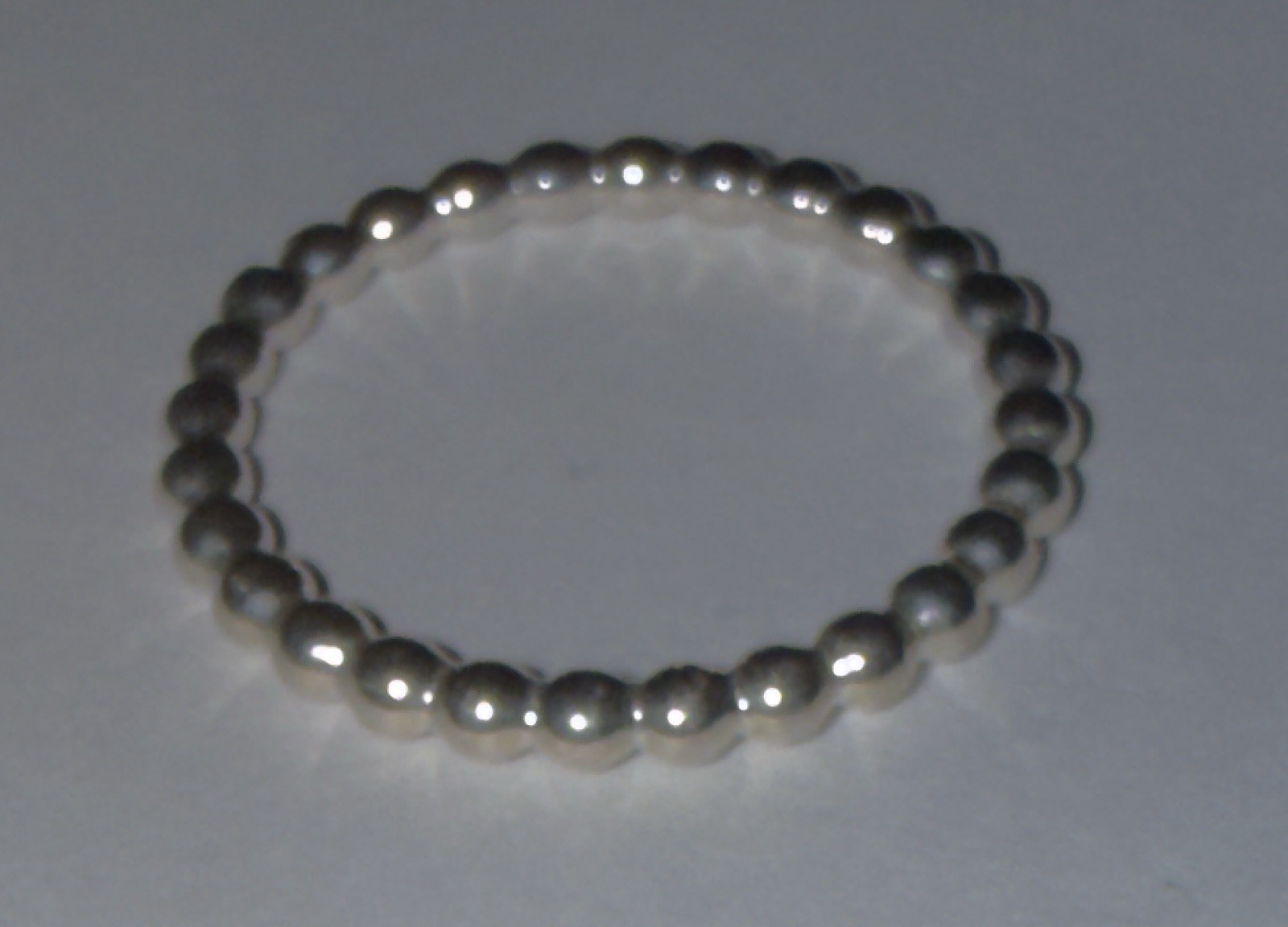 Authentic Pandora Silver Beaded Bubble Stackable … - image 2