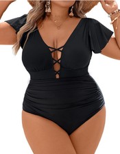 Blooming Jelly Women's Plus Size One Piece Swimsuit Tummy Control XXL
