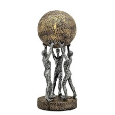 Atlas Sculpture Man Group Lifting Ball Showpiece – Indian Handicraft Home Decor