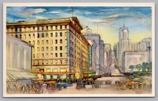 Manx Hotel Union Square, San Francisco, California. Postcard TS-101