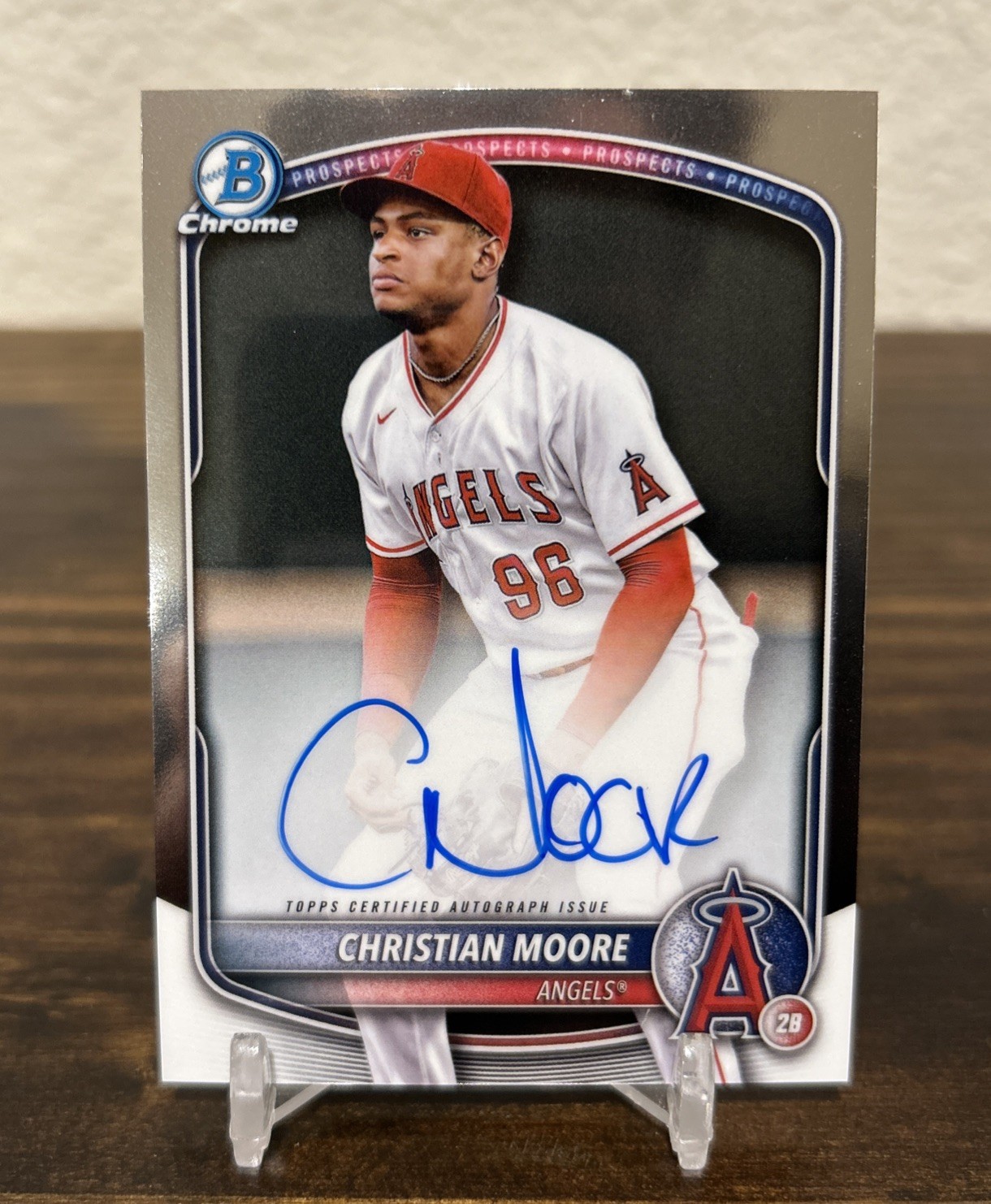 2025 BOWMAN CHROME CHRISTIAN MOORE AUTO #CPA-CMO LOS ANGELES ANGELS