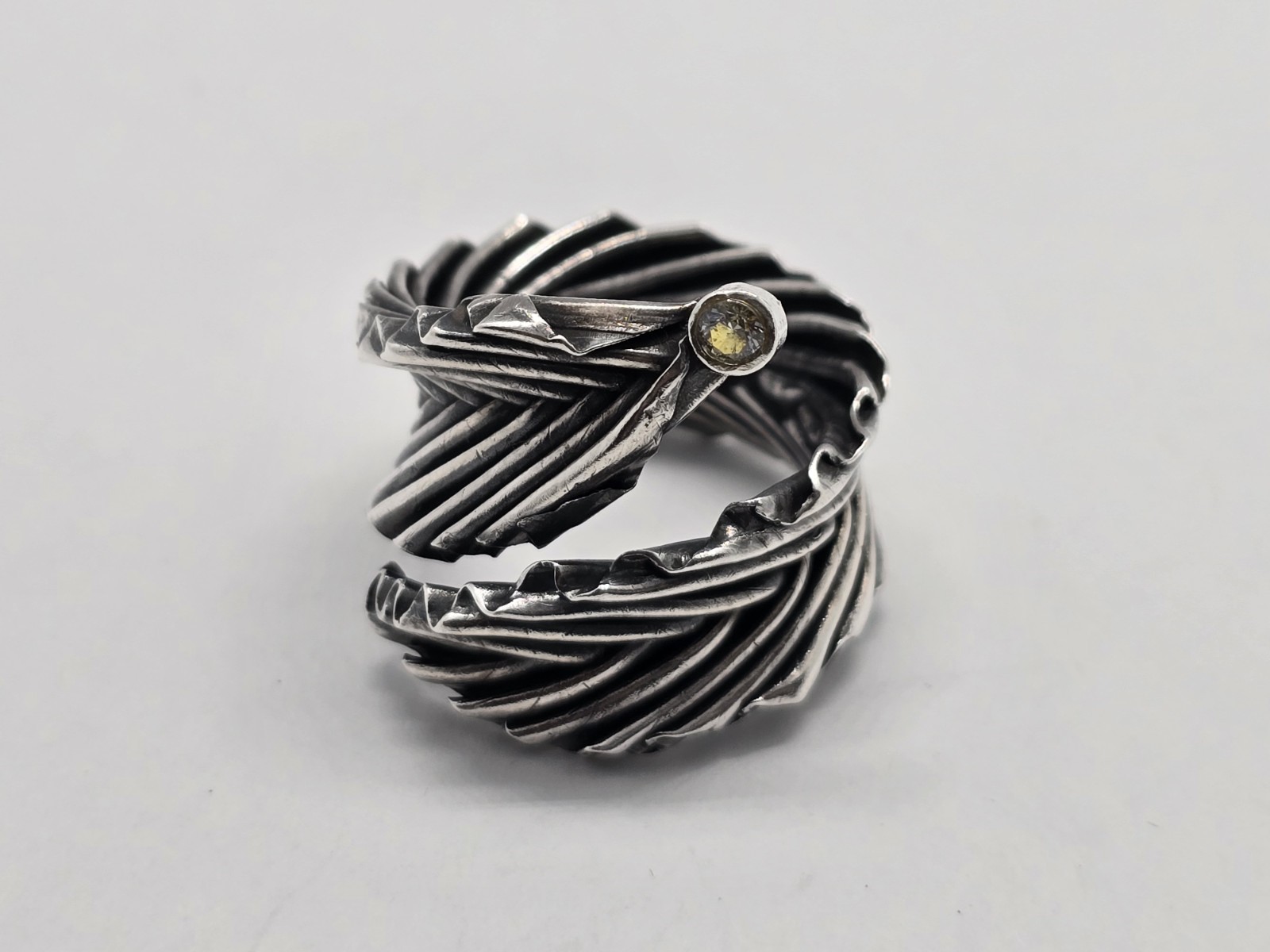 Sterling Silver Leaf Metamorphosis Ring - image 2