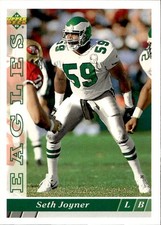 NFL card # 182 Seth Joyner Upper Deck 1993