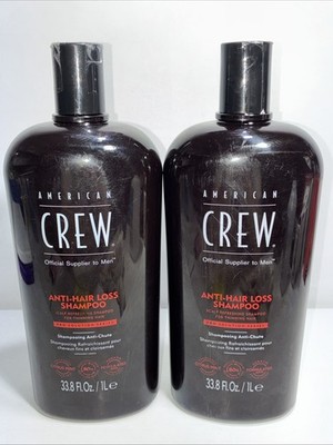 2 New American Crew Anti Hair Loss Shampoo 33 Fl Oz Slightly Damaged Outer Pack