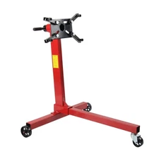 750LBS Engine Stand Motor Hoist Dolly 360 Degree Adjustable Mounting Head Red