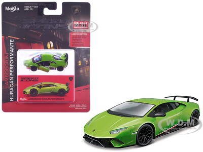 LAMBORGHINI HURACAN PERFORMANTE GREEN 1/64 DIECAST CAR BY MAISTO 15700-24E-GRN