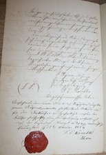 ANTIQUE 1854 WRITING / ACTUM / MANUSCRIPT / WATERMARK