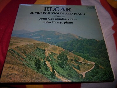 Georgiadis,John:Elgar:Music for violin and piano,autographed! LP EX/EX