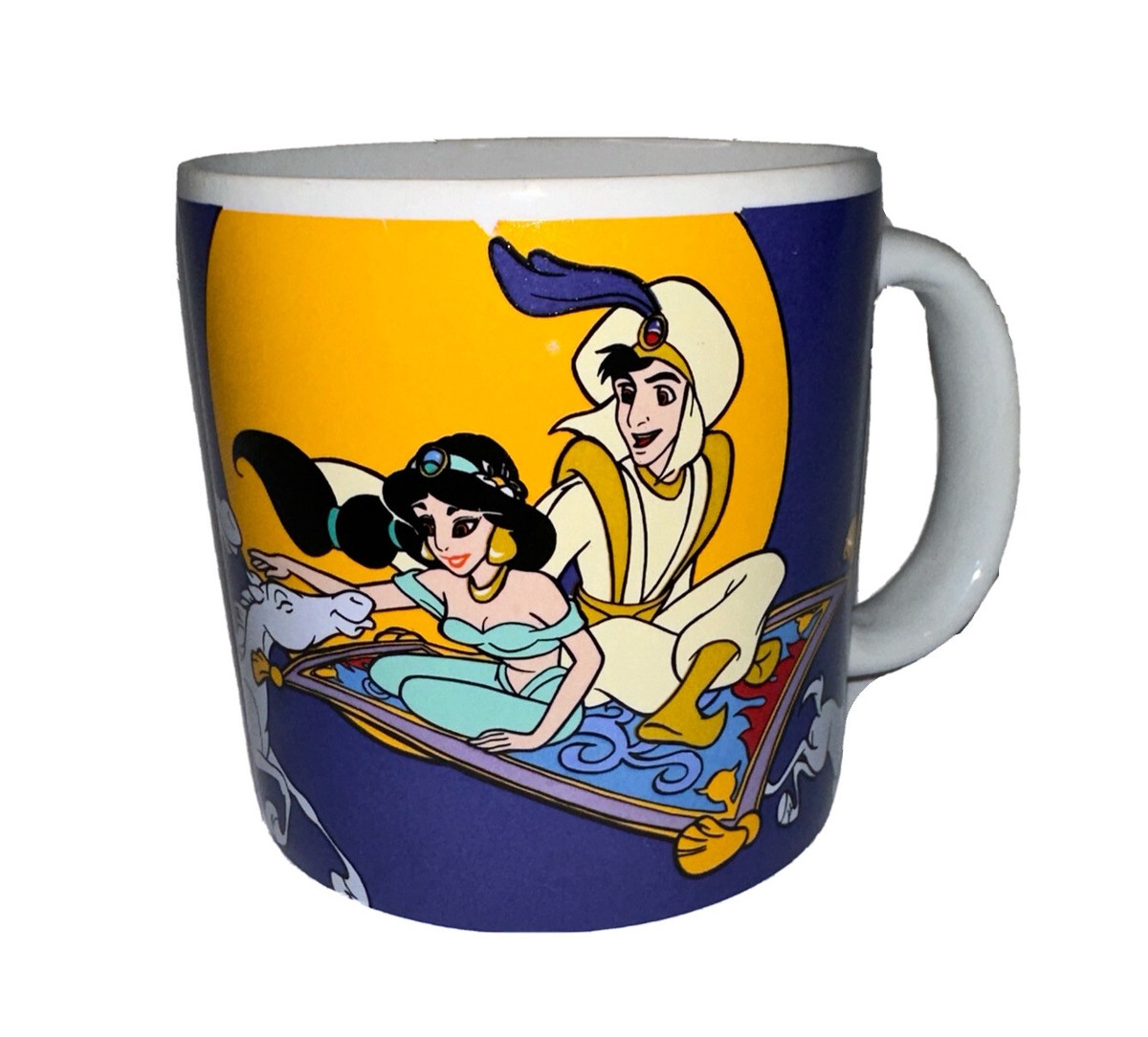 Vintage Walt Disney Aladdin Coffee Cup/ Tea Mug Princess Jasmine Genie