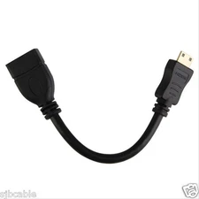 New Premium Gold Plated HDMI Cable Extender Mini Male to Female Cord 1080P 15cm