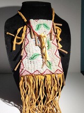 Native Pink Flower Bag Leather Tassles