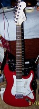 1998 Squier "Affinity" Stratocaster Electric Guitar Dakota Red