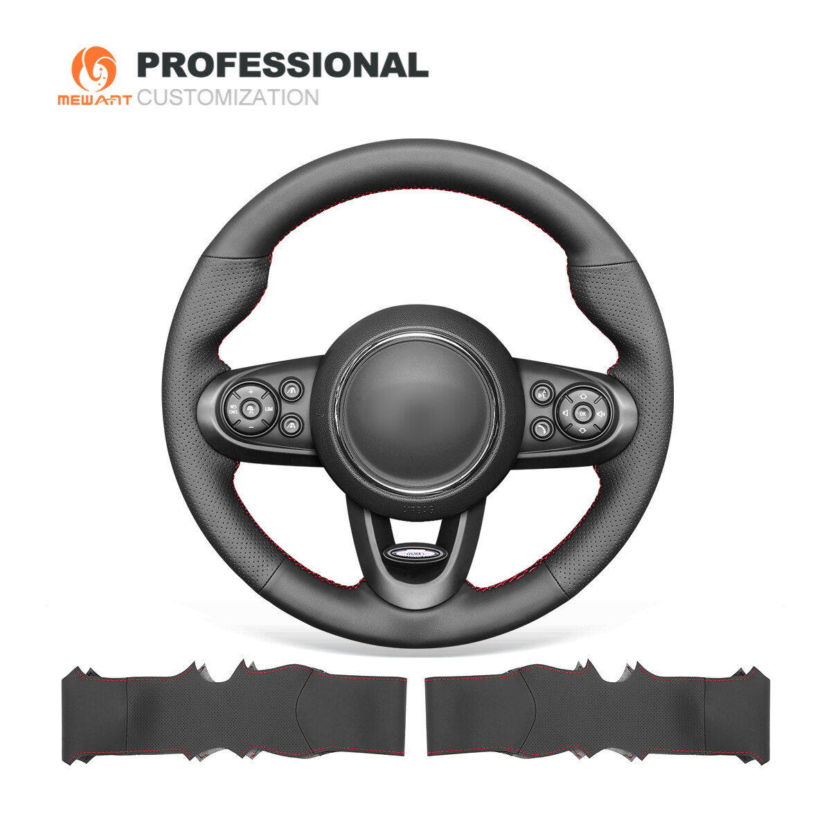 DIY Genuine Leather Steering Wheel Cover for Mini Clubman Convertible JCW