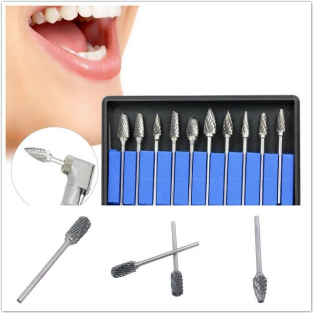 Dental Tungsten Burs Steel Dental Bur Set Diamond Burs Dental Lab Tool