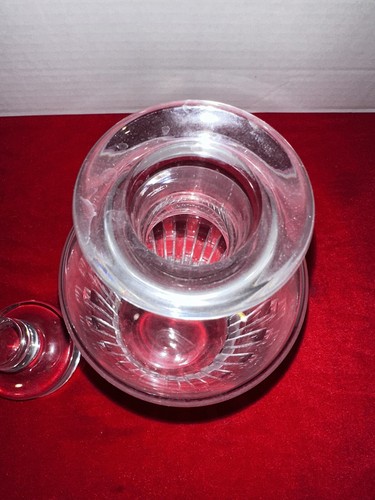 Bottiglia decanter rotante vino vetro cristallo 10" Baccarat France ECCELLENTE - Foto 6 di 8