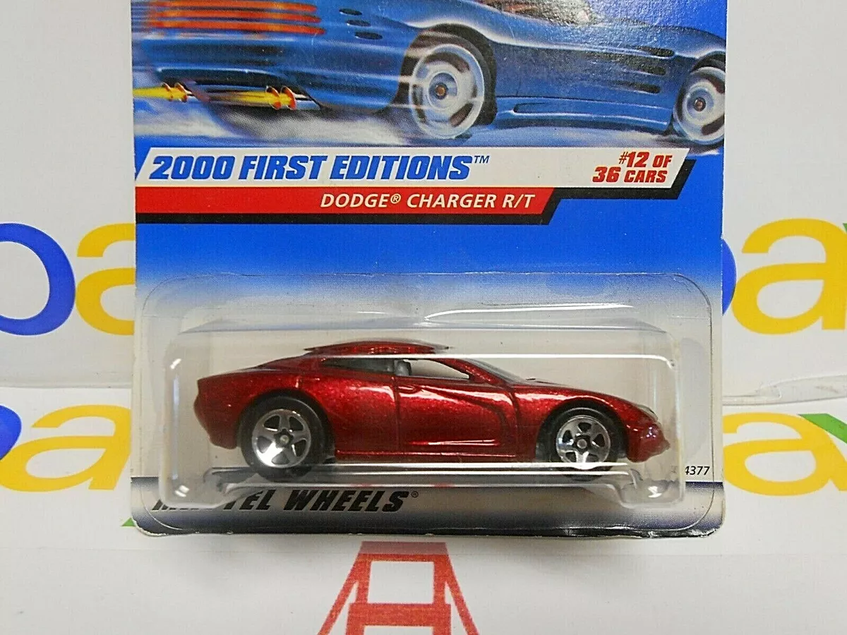 2000 Hot Wheels First Editions Dodge Charger R T Red Color Collector No. 12 36