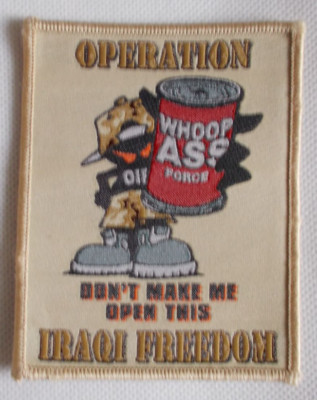 Stoffaufnäher - Operation iraqi freedom - Don't make me open this - 80 x 100 mm