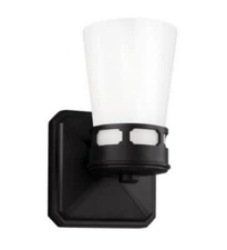 Feiss Cupertino VS20301ORB One Light Bath Wall Sconce, Oil Rubbed Bronze