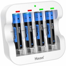 4Pcs Hixon 1.5V AAA Rechargeable Lithium Batteries 1100mWh  AAA Battery Charger